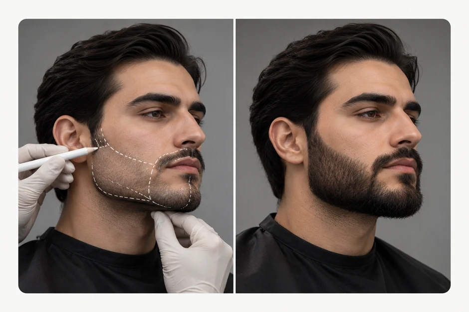 تصميم خطوط اللحية حسب ملامح الوجه